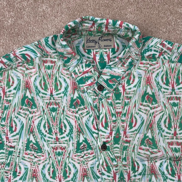 Kenny Flowers Limited Edition Shirt Adult Large Button Up Hawaiian Preppy Men - Picture 3 of 14
